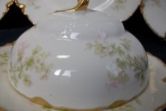 HAVILAND APPLE BLOSSOM SCH 61L- DOME & STRAINER FOR BUTTER DISH ..... http://jaapiesfinechinastore.com   -DOME ON SALAD PLATE-