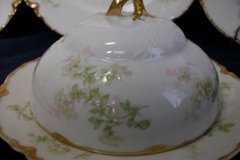 HAVILAND APPLE BLOSSOM SCH 61L- DOME & STRAINER FOR BUTTER DISH ..... http://jaapiesfinechinastore.com   -DOME ON SALAD PLATE-