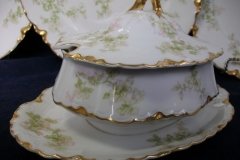 HAVILAND APPLE BLOSSOM SCH 61L-  COVERED GRAVY BOAT WITH ATTACHED UNDERPLATE ..... http://jaapiesfinechinastore.com