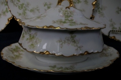 HAVILAND APPLE BLOSSOM SCH 61L-  COVERED GRAVY BOAT WITH ATTACHED UNDERPLATE ..... https://www.jaapiesfinechinastore.com