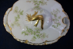 HAVILAND APPLE BLOSSOM SCH 61L-  COVERED GRAVY BOAT WITH ATTACHED UNDERPLATE ..... https://www.jaapiesfinechinastore.com