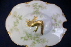 HAVILAND APPLE BLOSSOM SCH 61L-  COVERED GRAVY BOAT WITH ATTACHED UNDERPLATE ..... https://www.jaapiesfinechinastore.com