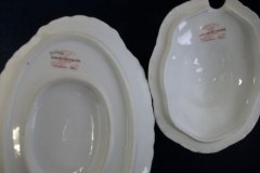 HAVILAND APPLE BLOSSOM SCH 61L-  COVERED GRAVY BOAT WITH ATTACHED UNDERPLATE ..... http://jaapiesfinechinastore.com