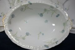 HAVILAND BLUE CORNFLOWER-  OVAL SERVING BOWL 9 7/8"  ..... http://jaapiesfinechinastore.com