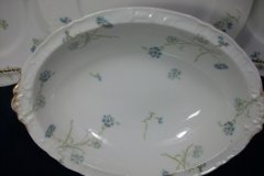 HAVILAND BLUE CORNFLOWER-  OVAL SERVING BOWL 9 7/8"  ..... http://jaapiesfinechinastore.com