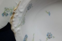 HAVILAND BLUE CORNFLOWER-  OVAL SERVING BOWL 9 7/8"  ..... http://jaapiesfinechinastore.com
