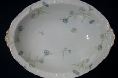 HAVILAND BLUE CORNFLOWER-  OVAL SERVING BOWL 9 7/8"  ..... http://jaapiesfinechinastore.com