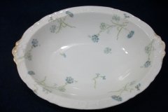 HAVILAND BLUE CORNFLOWER-  OVAL SERVING BOWL 9 7/8"  ..... http://jaapiesfinechinastore.com