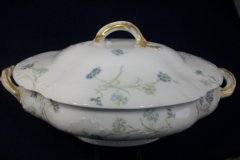 HAVILAND BLUE CORNFLOWER- COVERED SERVING BOWL #2 ..... http://jaapiesfinechinastore.com