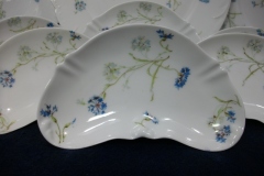 HAVILAND BLUE CORNFLOWER-   CRESCENT BONE DISH  ..... https://www.jaapiesfinechinastore.com