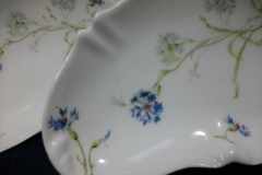 HAVILAND BLUE CORNFLOWER-   CRESCENT BONE DISH  ..... https://www.jaapiesfinechinastore.com