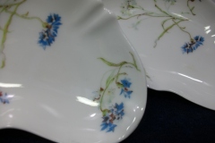 HAVILAND BLUE CORNFLOWER-   CRESCENT BONE DISH  ..... https://www.jaapiesfinechinastore.com