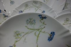 HAVILAND BLUE CORNFLOWER-   CRESCENT BONE DISH  ..... http://jaapiesfinechinastore.com