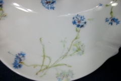 HAVILAND BLUE CORNFLOWER-   CRESCENT BONE DISH  ..... https://www.jaapiesfinechinastore.com