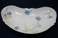 HAVILAND BLUE CORNFLOWER-   CRESCENT BONE DISH  ..... https://www.jaapiesfinechinastore.com