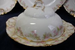 HAVILAND FLORAL GARLAND SCH 525- COVERED BUTTER DISH (NO STRAINER)   ..... http://jaapiesfinechinastore.com