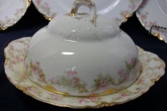 HAVILAND FLORAL GARLAND SCH 525- COVERED BUTTER DISH (NO STRAINER)   ..... http://jaapiesfinechinastore.com