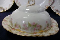 HAVILAND FLORAL GARLAND SCH 525- COVERED BUTTER DISH (NO STRAINER)   ..... http://jaapiesfinechinastore.com