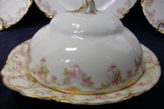 HAVILAND FLORAL GARLAND SCH 525- COVERED BUTTER DISH (NO STRAINER)   ..... https://www.jaapiesfinechinastore.com