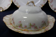 HAVILAND FLORAL GARLAND SCH 525- COVERED BUTTER DISH (NO STRAINER)   ..... https://www.jaapiesfinechinastore.com