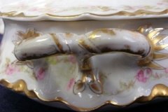 HAVILAND FLORAL GARLAND SCH 525- OVAL COVERED  SERVING BOWL   ..... http://jaapiesfinechinastore.com
