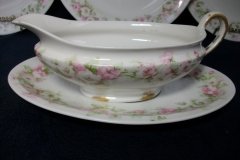 HAVILAND ROSE GARLAND-  GRAVY BOAT WITH UNDERPLATE ..... http://jaapiesfinechinastore.com