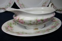 HAVILAND ROSE GARLAND-  GRAVY BOAT WITH UNDERPLATE ..... http://jaapiesfinechinastore.com