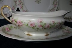 HAVILAND ROSE GARLAND-  GRAVY BOAT WITH UNDERPLATE ..... http://jaapiesfinechinastore.com