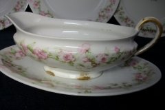HAVILAND ROSE GARLAND-  GRAVY BOAT WITH UNDERPLATE ..... http://jaapiesfinechinastore.com
