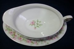 HAVILAND ROSE GARLAND-  GRAVY BOAT WITH UNDERPLATE ..... http://jaapiesfinechinastore.com