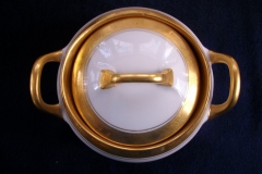 HUTSCHENREUTHER FAVORIT (ENCRUSTED GOLD BAND)-   COVERED SUGAR BOWL    ..... https://www.jaapiesFineChinaStore.com