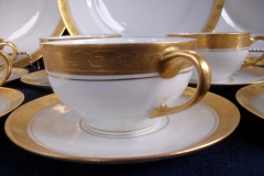 HUTSCHENREUTHER FAVORIT (ENCRUSTED GOLD BAND)-  CUP & SAUCER  .....  https://www.jaapiesFineChinaStore.com