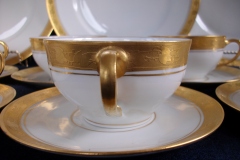 HUTSCHENREUTHER FAVORIT (ENCRUSTED GOLD BAND)-  CUP & SAUCER  .....  https://www.jaapiesFineChinaStore.com