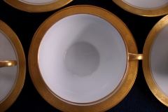 HUTSCHENREUTHER FAVORIT (ENCRUSTED GOLD BAND)-  CUP & SAUCER  .....  https://www.jaapiesFineChinaStore.com