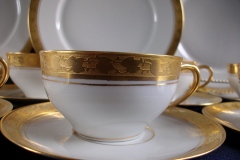 HUTSCHENREUTHER FAVORIT (ENCRUSTED GOLD BAND)-  CUP & SAUCER  .....  https://www.jaapiesFineChinaStore.com