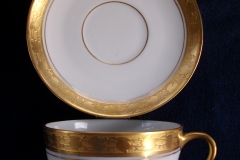 HUTSCHENREUTHER FAVORIT (ENCRUSTED GOLD BAND)-  CUP & SAUCER  .....  https://www.jaapiesFineChinaStore.com