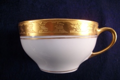 HUTSCHENREUTHER FAVORIT (ENCRUSTED GOLD BAND)-  CUP & SAUCER  .....  https://www.jaapiesFineChinaStore.com