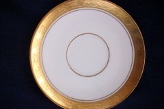 HUTSCHENREUTHER FAVORIT (ENCRUSTED GOLD BAND)-  CUP & SAUCER  .....  https://www.jaapiesFineChinaStore.com
