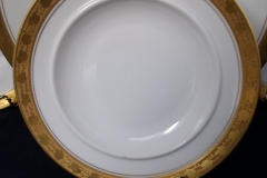 HUTSCHENREUTHER FAVORIT (ENCRUSTED GOLD BAND)-  BOTTOM  SAUCER  for  COVERED BUTTER DISH .....  https://www.jaapiesFineChinaStore.com