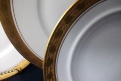 HUTSCHENREUTHER FAVORIT (ENCRUSTED GOLD BAND)-  BOTTOM  SAUCER  for  COVERED BUTTER DISH .....  https://www.jaapiesFineChinaStore.com