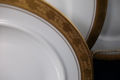 HUTSCHENREUTHER FAVORIT (ENCRUSTED GOLD BAND)-  BOTTOM  SAUCER  for  COVERED BUTTER DISH .....  https://www.jaapiesFineChinaStore.com