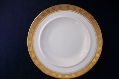 HUTSCHENREUTHER FAVORIT (ENCRUSTED GOLD BAND)-  BOTTOM  SAUCER  for  COVERED BUTTER DISH .....  https://www.jaapiesFineChinaStore.com