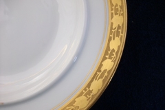 HUTSCHENREUTHER FAVORIT (ENCRUSTED GOLD BAND)-  BOTTOM  SAUCER  for  COVERED BUTTER DISH .....  https://www.jaapiesFineChinaStore.com