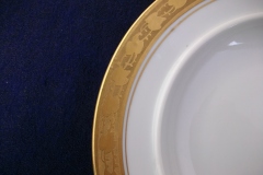 HUTSCHENREUTHER FAVORIT (ENCRUSTED GOLD BAND)-  BOTTOM  SAUCER  for  COVERED BUTTER DISH .....  https://www.jaapiesFineChinaStore.com