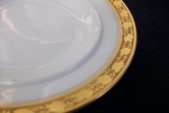 HUTSCHENREUTHER FAVORIT (ENCRUSTED GOLD BAND)-  BOTTOM  SAUCER  for  COVERED BUTTER DISH .....  https://www.jaapiesFineChinaStore.com