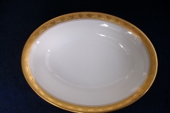 HUTSCHENREUTHER FAVORIT (ENCRUSTED GOLD BAND)-   OVAL OPEN SERVING BOWL    ..... https://www.jaapiesFineChinaStore.com