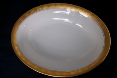 HUTSCHENREUTHER FAVORIT (ENCRUSTED GOLD BAND)-   OVAL OPEN SERVING BOWL    ..... https://www.jaapiesFineChinaStore.com