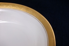 HUTSCHENREUTHER FAVORIT (ENCRUSTED GOLD BAND)-   OVAL OPEN SERVING BOWL    ..... https://www.jaapiesFineChinaStore.com