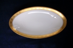 HUTSCHENREUTHER FAVORIT (ENCRUSTED GOLD BAND)-    RELISH DISH    ..... https://www.jaapiesFineChinaStore.com