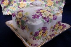 JAMES KENT VIOLETS 4002- COVERED BUTTER DISH    .....  http://jaapiesfinechinastore.com